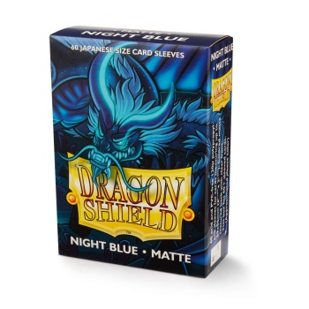 Japanese Dragon Shield Sleeves (60) - Matte Night Blue Delphion
